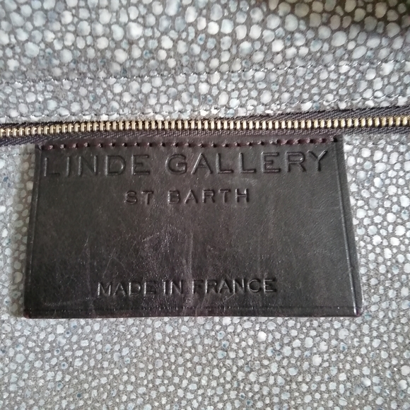 Linde Gallery St. Barth Milou Galuchat suede hobo bag - Picture 5 of 10